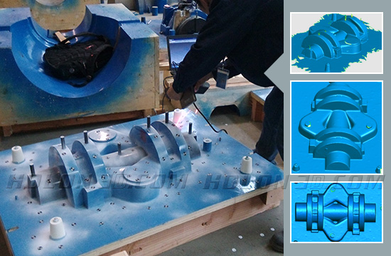 Industrial valve mold 3D scanning case